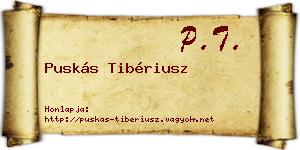 Puskás Tibériusz névjegykártya